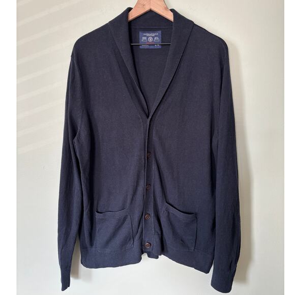 American Eagle Outfitters Other - American Eagle Vintage Y2K Navy Grandpa Cardigan Sweater Athletic Fit XL
